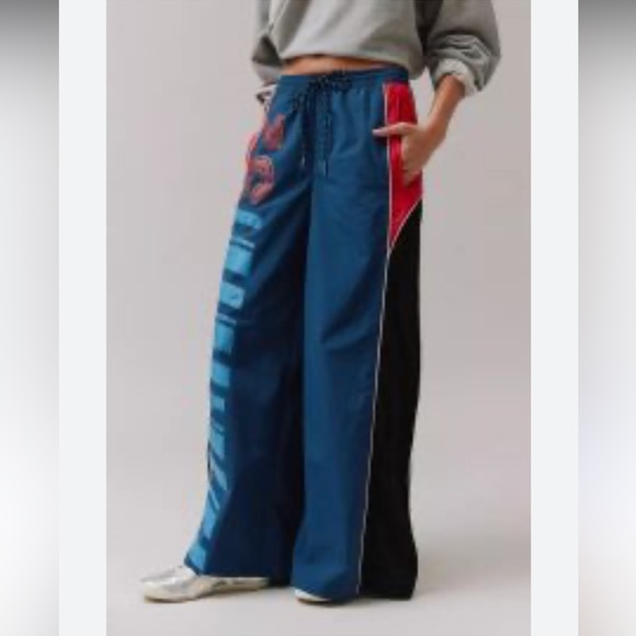 BDG Blue and Red Women’s Track Pant Elastic Waist - Picture 1 of 9